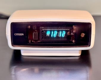 Digital Clock | Citizen | Customized to VFD Clock | Light Yellow | 70's | Japan