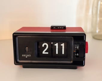 Vintage Flip Clock | Seiko DP-690 | Rousing Red | 1970, Japan - Etsy