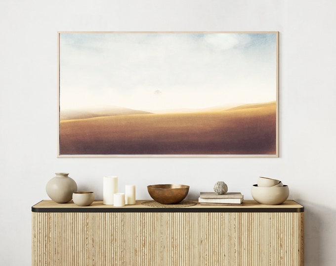 4K+8K Frame TV Art  | "Thornbury Hills" | Landscape | Calm | Minimalist | Painting