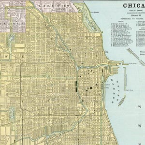 Chicago Circa 1885 | High Resolution Map | 25 Megapixel