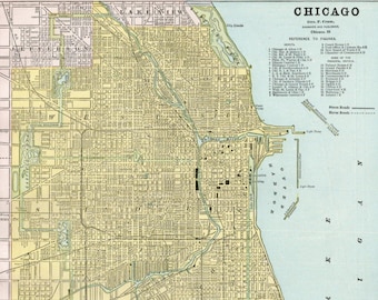 Chicago Circa 1885 | High Resolution Map | 25 Megapixel