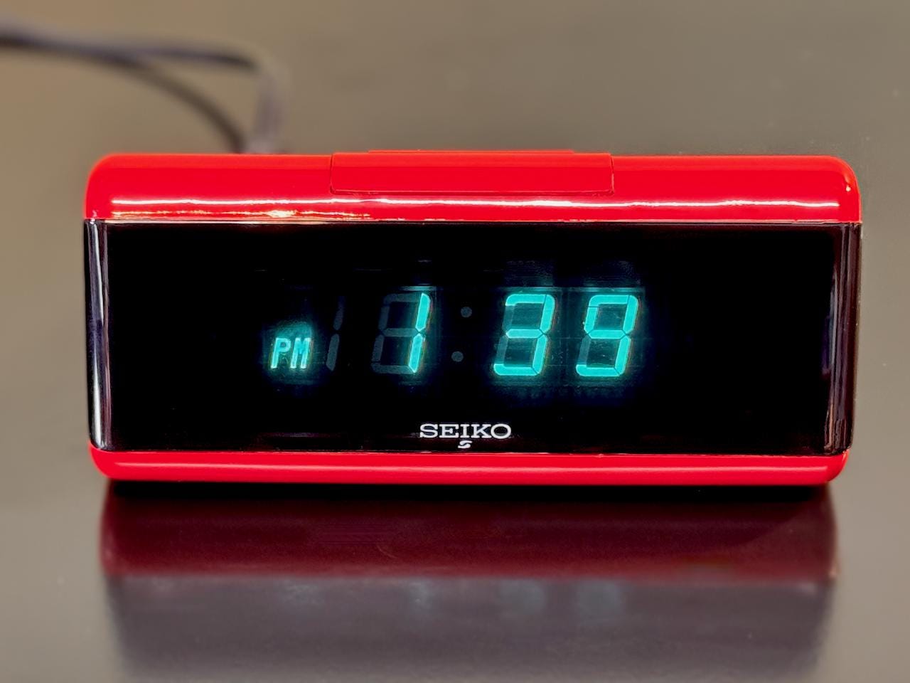 Retro Space Aged 1980s Seiko Digital Alarm Clock in Vibrant