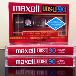 Maxell UDSII 90 | 1985 | Type 2 Cassette Tape | NOS | Japan