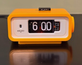 Vintage Flip Clock | Seiko DP-666 | Restored | Mellow Yellow