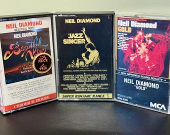 Cassettes | Neil Diamond Set of 3 | 70's & 80's
