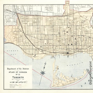 Toronto, Ontario, vers 1906 - Carte à très haute résolution