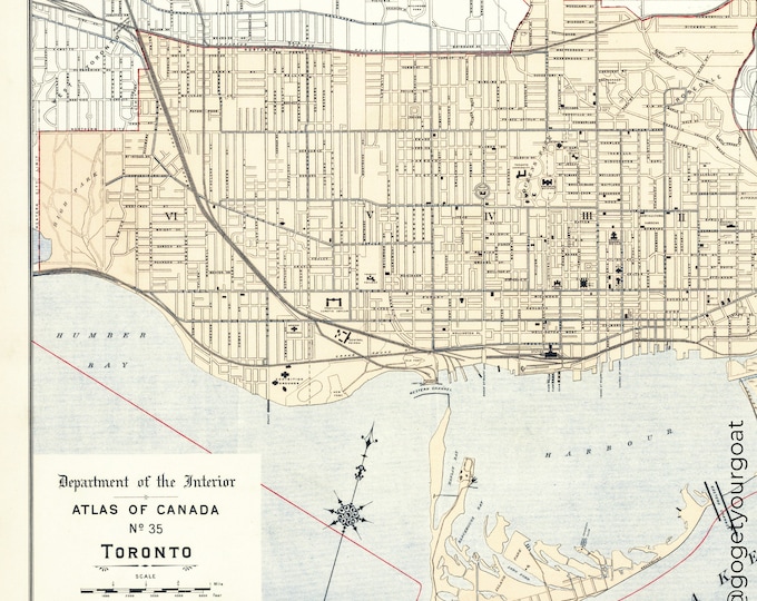 Toronto, Ontario Circa 1906 - Super Hi Resolution Map