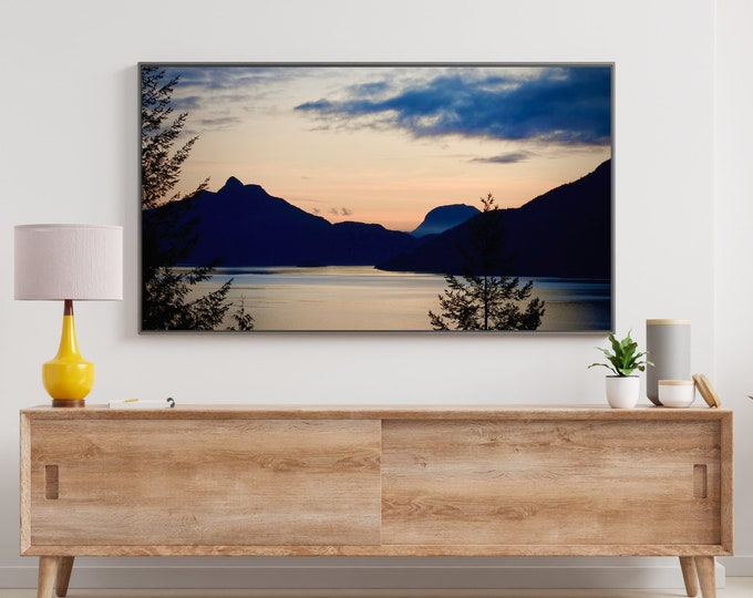 4K+8K Frame TV Art  | "West Coast Dusk" | Landscape | Sunset | Mountains | Canada