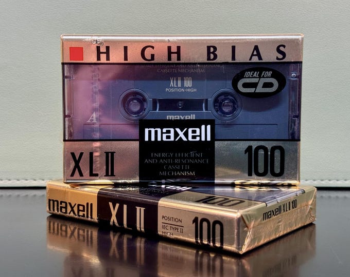 Maxell XLII 100 - 1992 - Type 2 High Bias Cassette Tape | Sealed | New | Mint