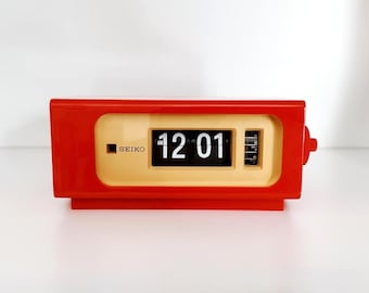 Vintage Flip Clock | Seiko DP-690 | Rousing Red | 1970, Japan - Etsy