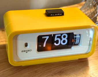SEIKO DP 666 T イエロー デジタル時計 Restored 1974 Vintage Seiko DP-666 Flip Clock in Mellow Yellow - Etsy