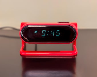 Digital Alarm Clock | Seiko DL502 | VFD Display | Candy Red | Japanese Import | 70's