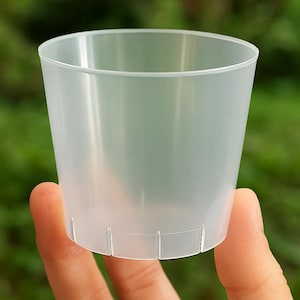 Premium Orchid Pots: Clear Plastic with Slits and Holes, Small Nursery Plant Pot for Indoor Orchids & Rare Plant, Clear Nursery pots