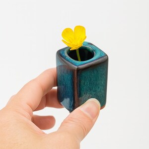 Unique plant pottery, seeding planter, Bonsai pottery, pottery for plants, handmade pottery, Ceramic Planter with drain hole, pack of 3 pots image 6