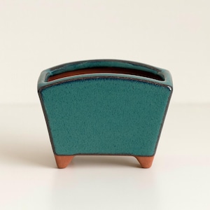 exquisite square bonsai pot for stunning plant displays, unique plant pottery, plant pots, bonsai pottery, ceramic Planter with drain hole