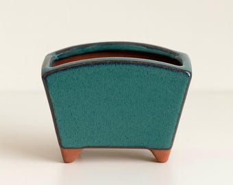 Oairse Lot de 2 pots à bonsaï en céramique avec trous de drainage pour