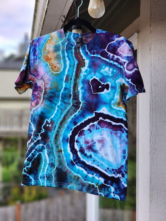 Custom Color Geode Style Hand Tie Dye Tshirt - Etsy
