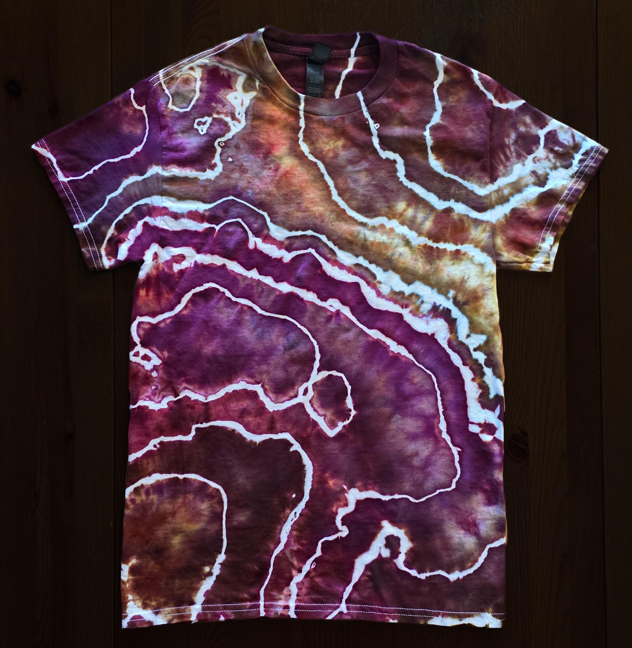 Geode Style Hand Tie Dye Small Tshirt - Etsy