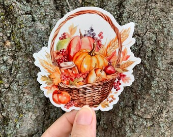 Watercolor October Floral Stickers Fall Flower Cozy Fall Stickers Fall Stickers Autumn Fall Vibes Stickers Fall Is Here Thanksgiving Sticker