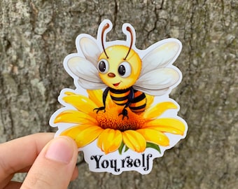 Bee Sayings Bee Stickers Bumblebees Save The Bees Honeybees Bee Stickers Clipart Funny Bee stickers Aesthetic Stickers Laptop Stickers