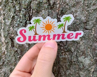 Summer Stickers Summer Vibes Beach Stickers Hello Summer Tropical Summer Stickers Seasonal Stickers Summer Clipart Summer Sunshine