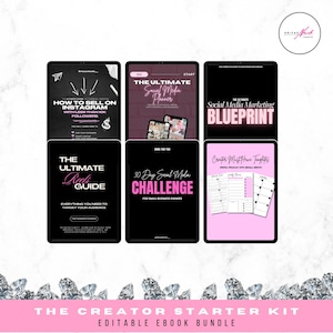 6 Editable PLR books, Resale ebooks, PLR bundle, digital ebook collection, digital products, done for you ebooks, DFY ebooks, edit in Canva