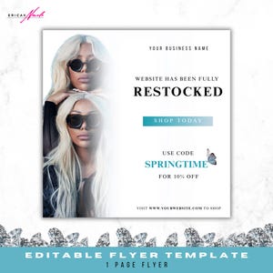 DIY Website Restock Flyer| Hair Flyer Bundle Deal Flyer Wig Flyer Bundle Deals Flyer Shop Now Flyer Instagram Flyer Website Restocked Flyer