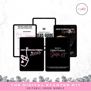 5 Editable PLR books, Resale ebooks, PLR bundle, digital ebook collection, digital products, done for you ebooks, DFY ebooks, edit in Canva