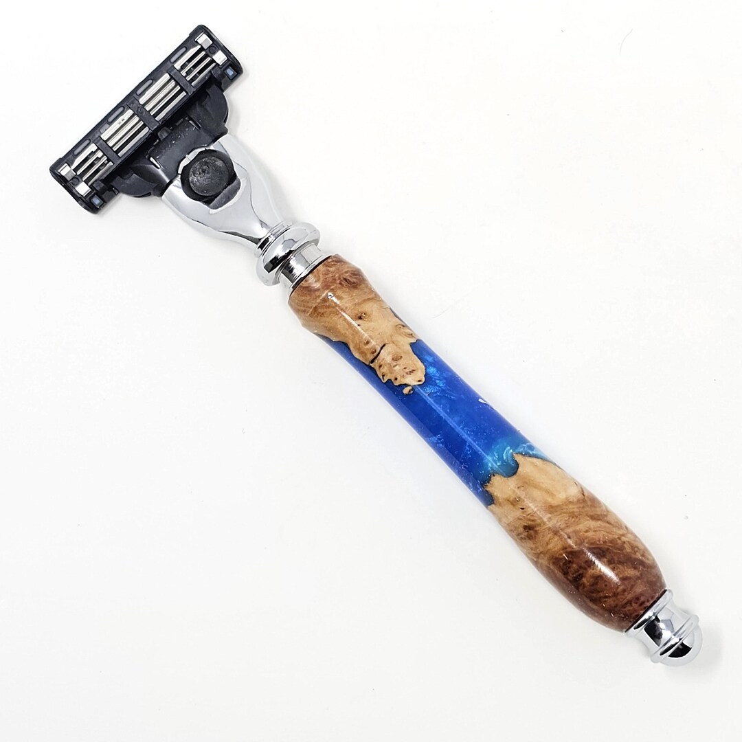 Wood Printer Razor Mach 3 Razor Made From Burl Wood and Resin - Etsy