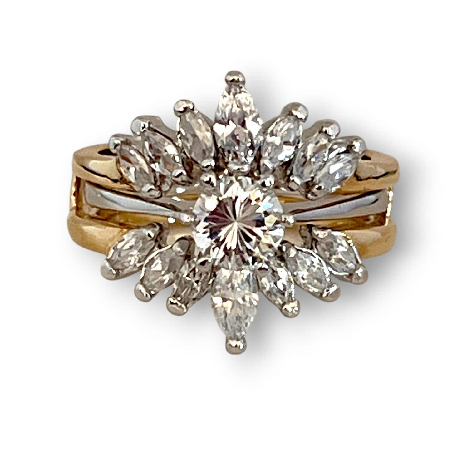 1980s Bridal Ring Set - Etsy