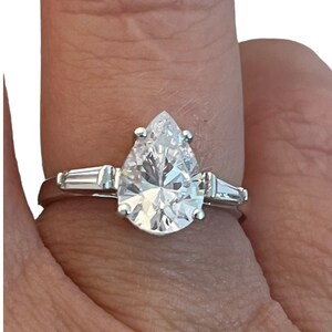 Vintage Ring Sterling Silver Cubic Zirconia Engagement Style New Never Worn