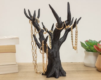 Présentoir à bijoux et organisateur de bijoux Deadwood Tree | Cadeau parfait | Porte-bijoux d'arbre