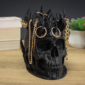 Skull King Jewelry Box | Gothic Jewelry dish and Jewelry Holder | Ring and Earring Holder