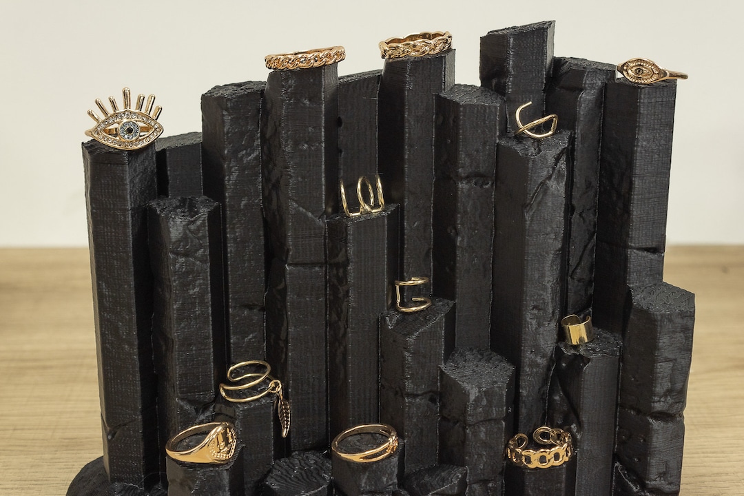 Tall Pillars Jewelry Display Gift for Wife Decor, Office, Room, Closet