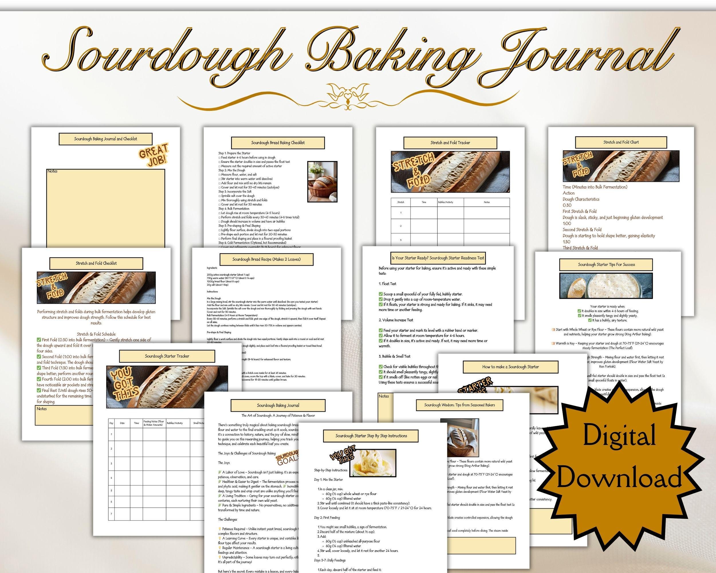 Sourdough Baking Journal and Checklist | 13-page Printable Tracker and ...
