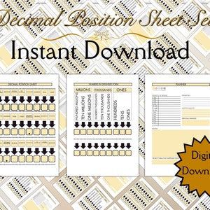 Math Bundle Sheets Digital Download Instant Download
