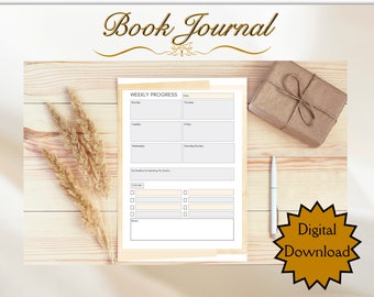 Book Log Journal - Digital Download Bundle