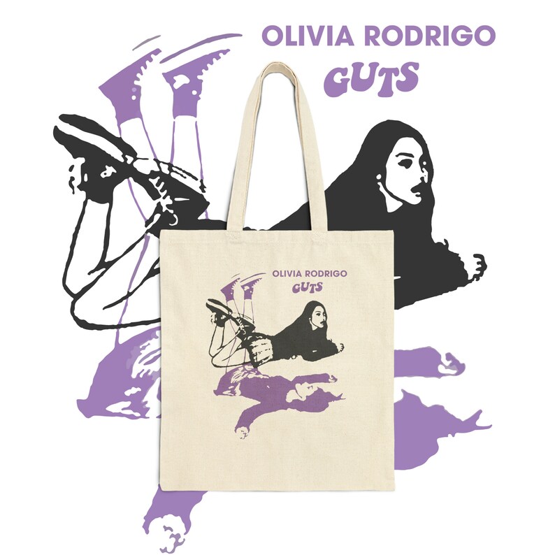 Olivia Rodrigo GUTS, Guts World Tour Merch, Olivia Rodrigo Merch, Olivia Rodrigo Guts Tote Bag