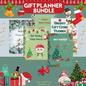Urlaubs-Planer-Bundle | Party | Planer | Wunschliste | Visionsboard | Erwachsene & Kinder | Lieber Santa | Druckbar 8,5 x 11 | 29 einzigartige Seiten