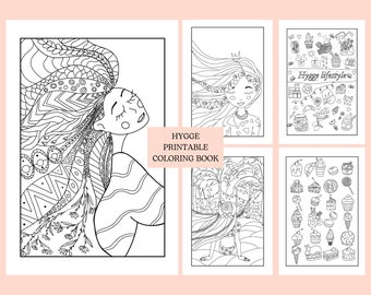 Hygge Coloring Book - Etsy
