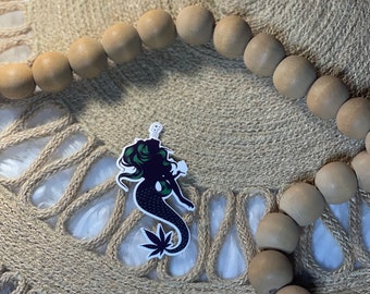 Stoned mermaid sticker 2.25x2.5in