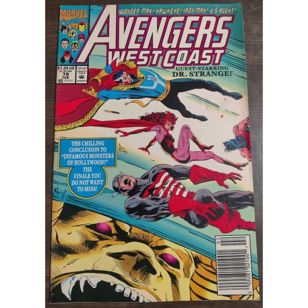 Avengers West Coast #79 February 1991 Finale Infamous Monsters Of Hollywood