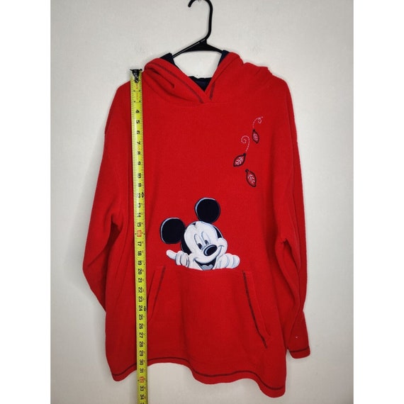 Vintage Mickey Unlimited Red Pullover Hoodie Flee… - image 5