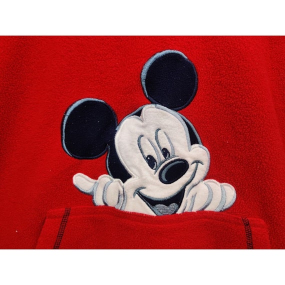Vintage Mickey Unlimited Red Pullover Hoodie Flee… - image 4