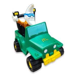 Vintage McDonald&#39;s Happy Meal Moon Man Mac Tonight Green Jeep Toy 1988
