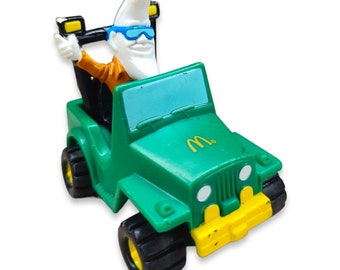 Vintage McDonald&#39;s Happy Meal Moon Man Mac Tonight Green Jeep Toy 1988