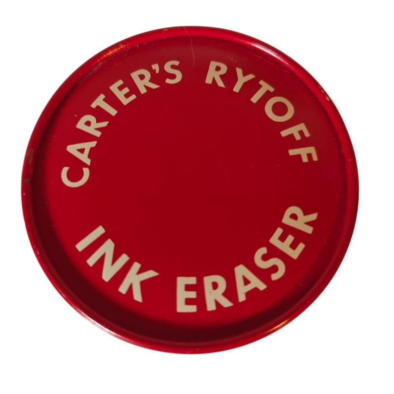 Round Ink Eraser Vintage Carters Rytoff Ink Eraser Tin Can - Etsy
