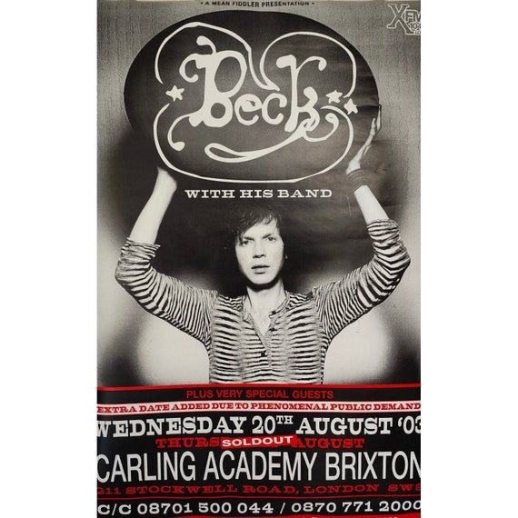 Original Beck Subway 2003 Concert Poster 39