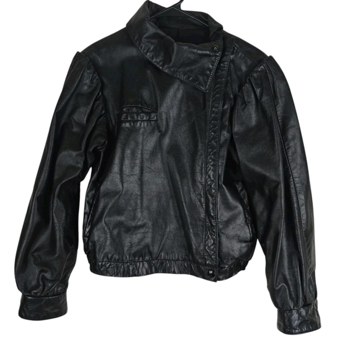 Vintage David Laurenz Leather Jacket Women's 9/10 Distressed