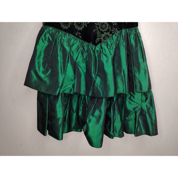 Vtg Gunne Sax Jessica McClintock Green Velvet Chr… - image 6